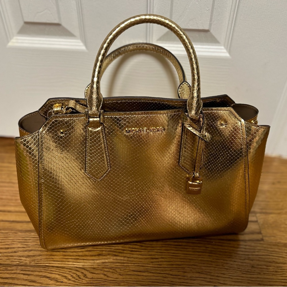 Michael Kors Gold Python Bag - Picture 3 of 3